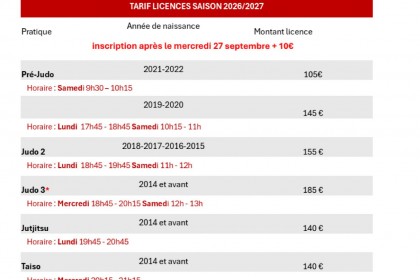 Saison 2026 - 2027