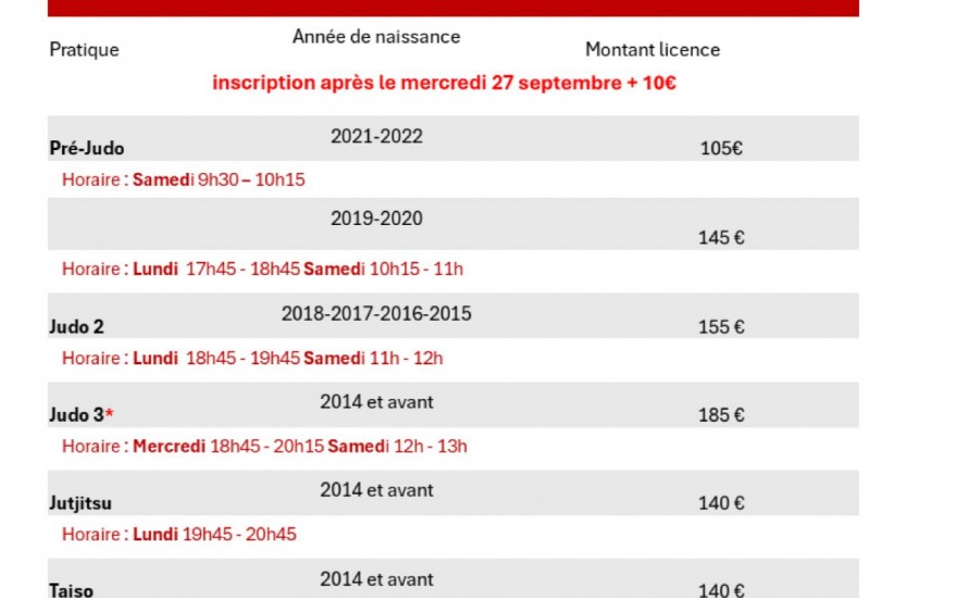 Saison 2026 - 2027
